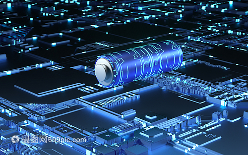C4D科技锂电池场景 三维可视化中的能量核心